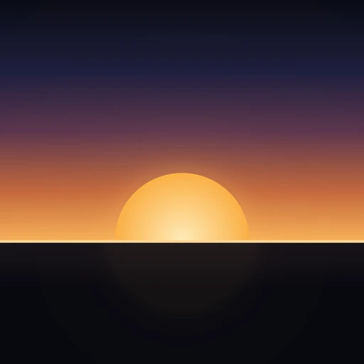 The Sunfall app icon, a pale sun low over a dark horizon.